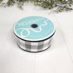 1.5" black and white checkered Plaid Ribbon (10 Yards) (CLEARANCE)
