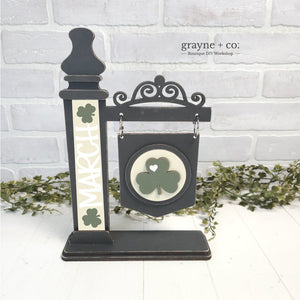 PENNANT w/3 INCH CIRCLE FRAME ADD ON for Interchangeable Seasonal Standing Sign DIY Kit