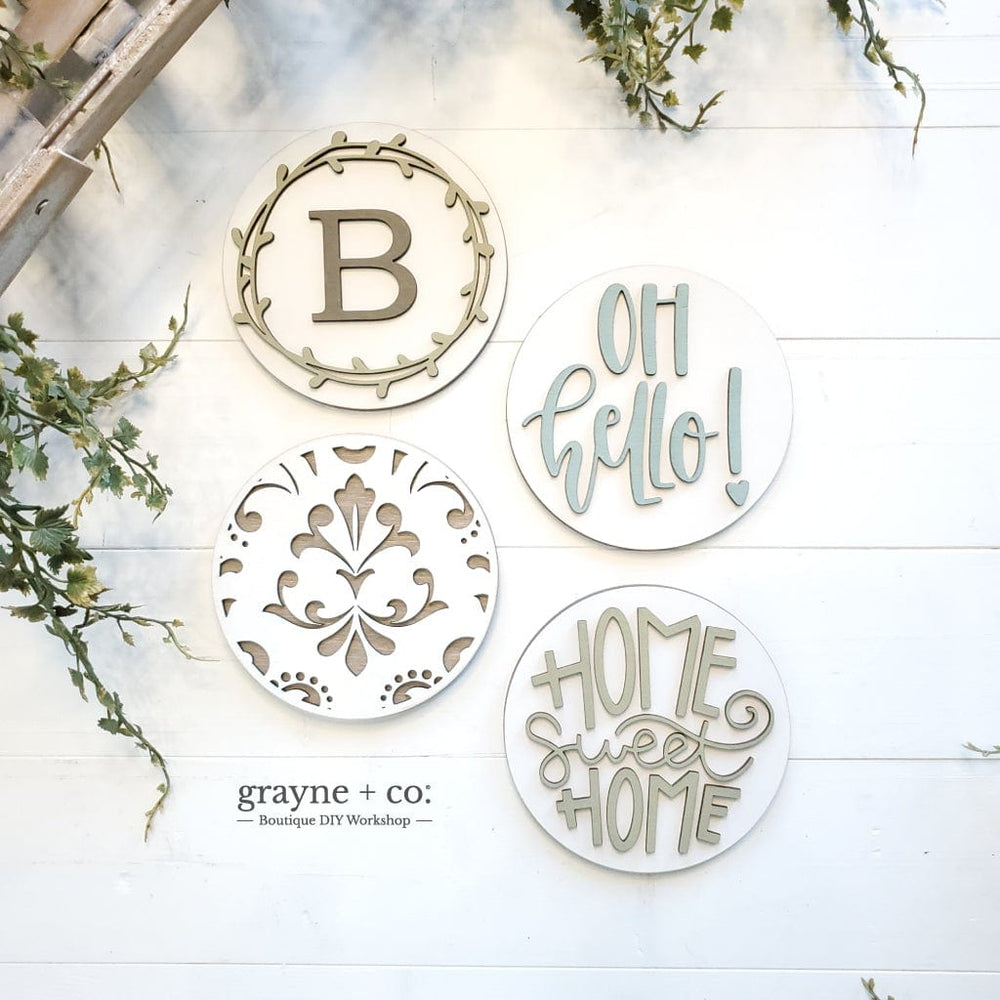 Grayne & Co. Kits HOME THEMED Interchangeable Shiplap Signs for DIY Kit