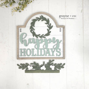 
                
                    Load image into Gallery viewer, Interchangeable Porch Post DIY Kit - HAPPY HOLIDAYS
                
            