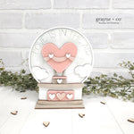 INTERCHANGEABLE Snow Globe DIY Kit - Valentines LOVE IS IN THE AIR Theme