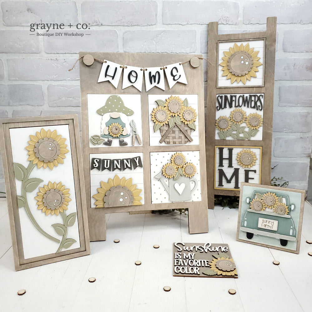 
                
                    Load image into Gallery viewer, Sunflower Interchangeable Ladder DIY Kit
                
            