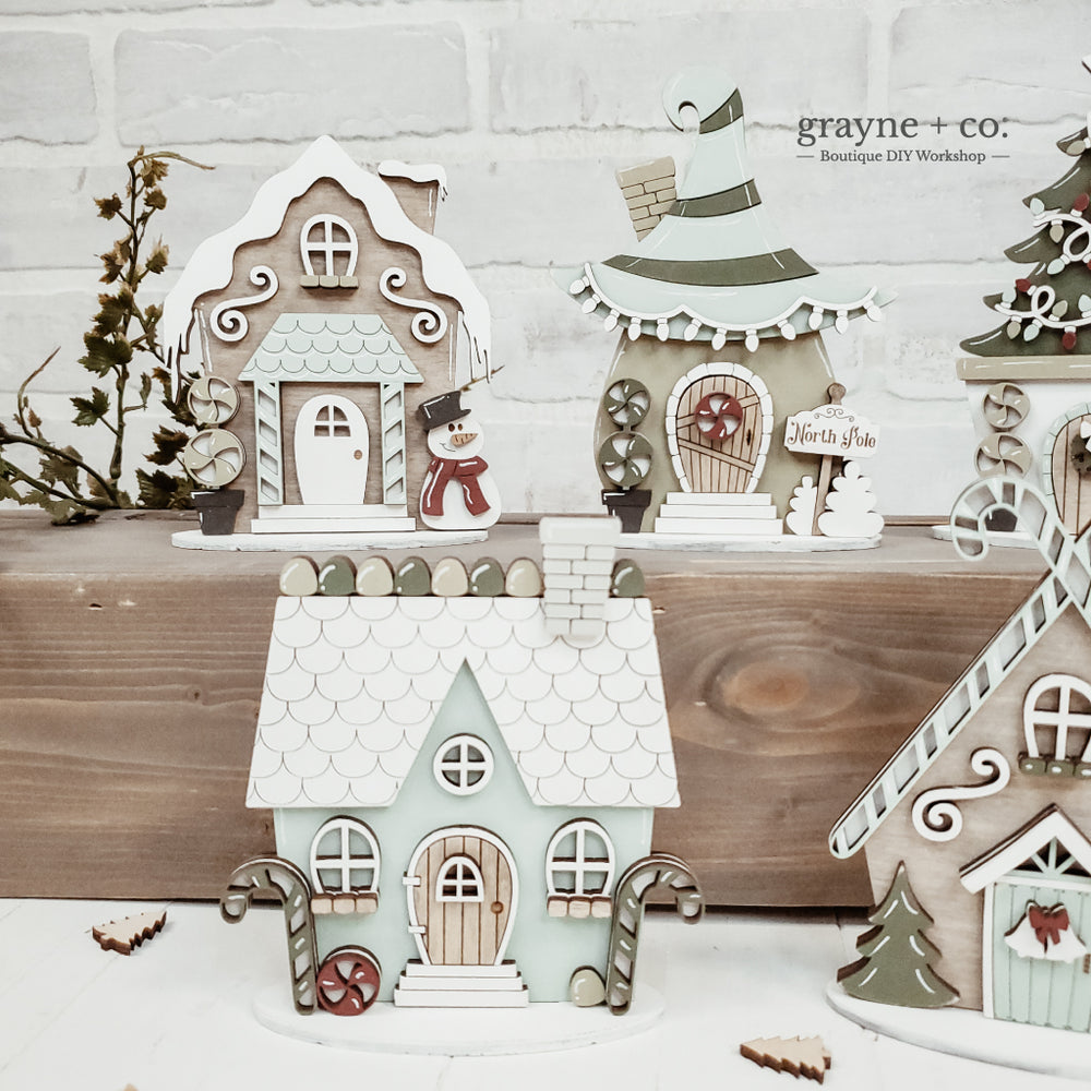 Mini Whimsical Christmas Village DIY Kit