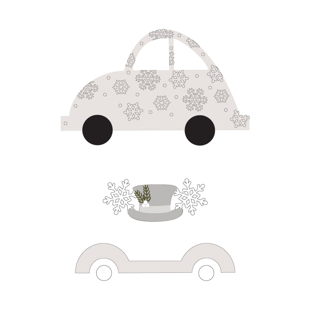 INTERCHANGEABLE VW Bug DIY Kit - Winter Theme