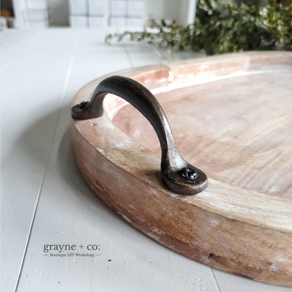 Wooden Serving Tray with Handles, Decor Tray