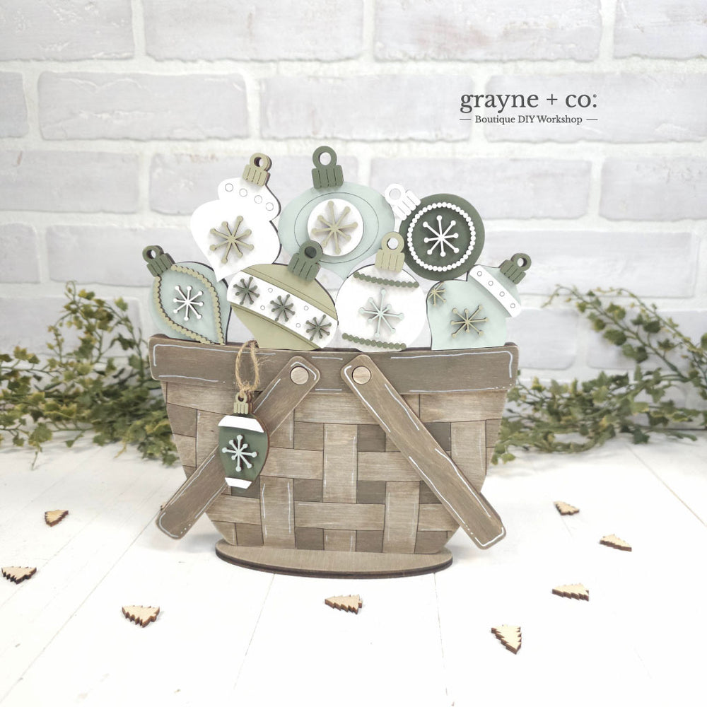 INTERCHANGEABLE Basket DIY Kit - Christmas Ornaments Theme