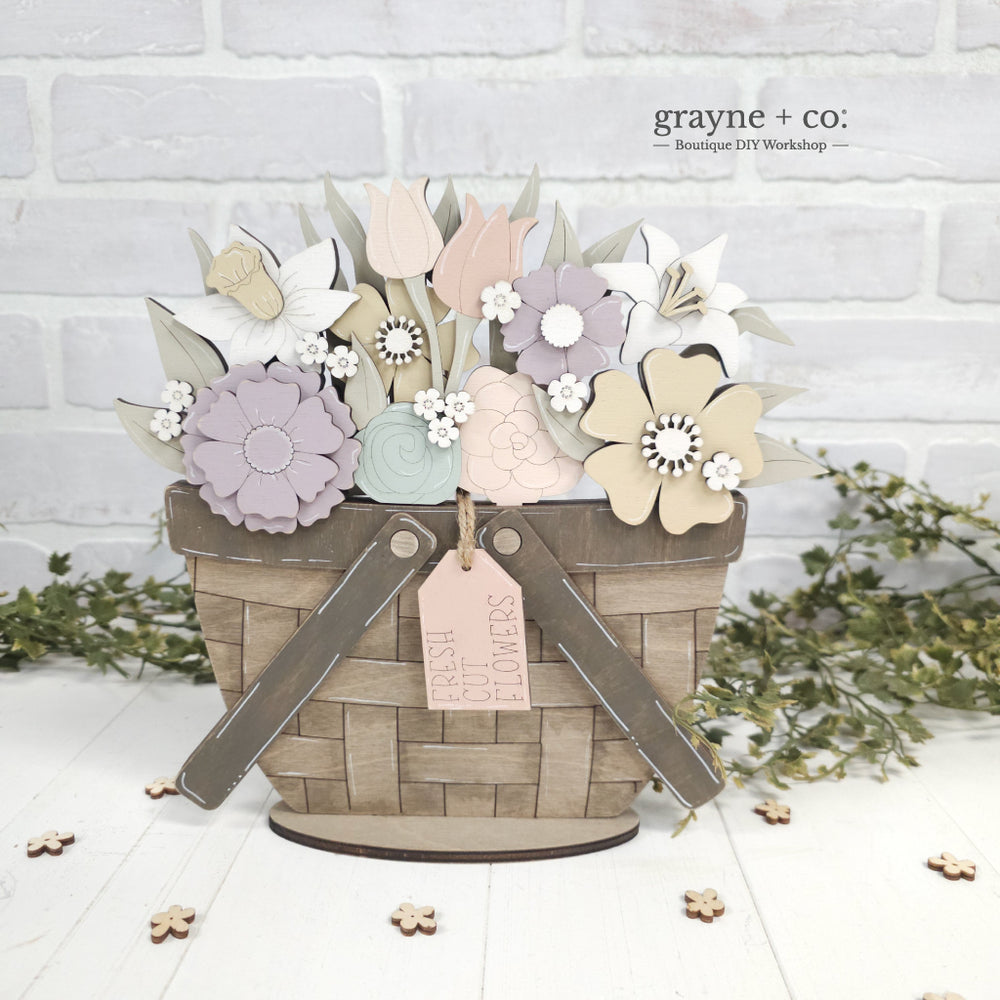 INTERCHANGEABLE Basket DIY Kit - Wildflowers Theme