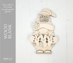 Easter ADD ON/INTERCHANGEABLE Female Gnome - Wood Blank Kit