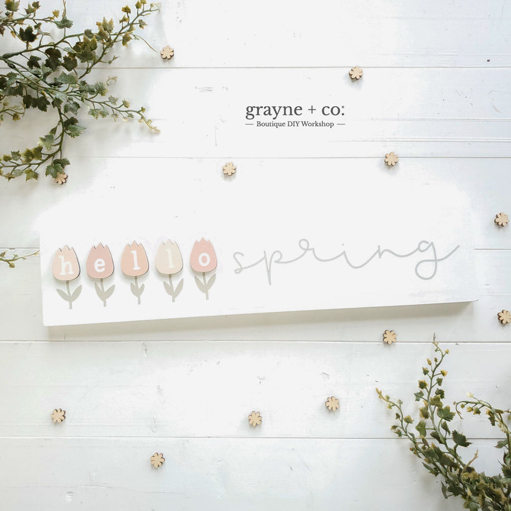 RETIRING APRIL 1st | HELLO SPRING Mini Signs DIY Kit