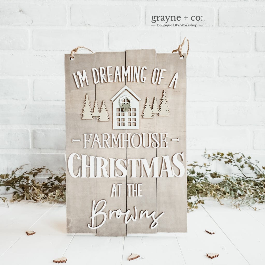 grayne + co. Farmhouse Christmas Sign DIY Kit