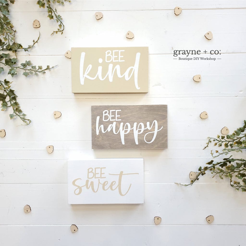 Grayne & Co. Kits BEE Half Mini Sign DIY Kit