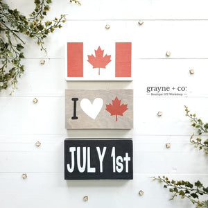 
                
                    Load image into Gallery viewer, Grayne &amp;amp; Co. Kits CANADA DAY Half Mini Signs DIY Kit
                
            