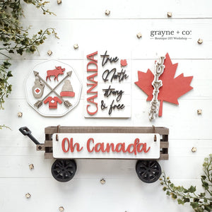 
                
                    Load image into Gallery viewer, Grayne &amp;amp; Co. Kits CANADA DAY Interchangeable Wagon DIY Kit
                
            