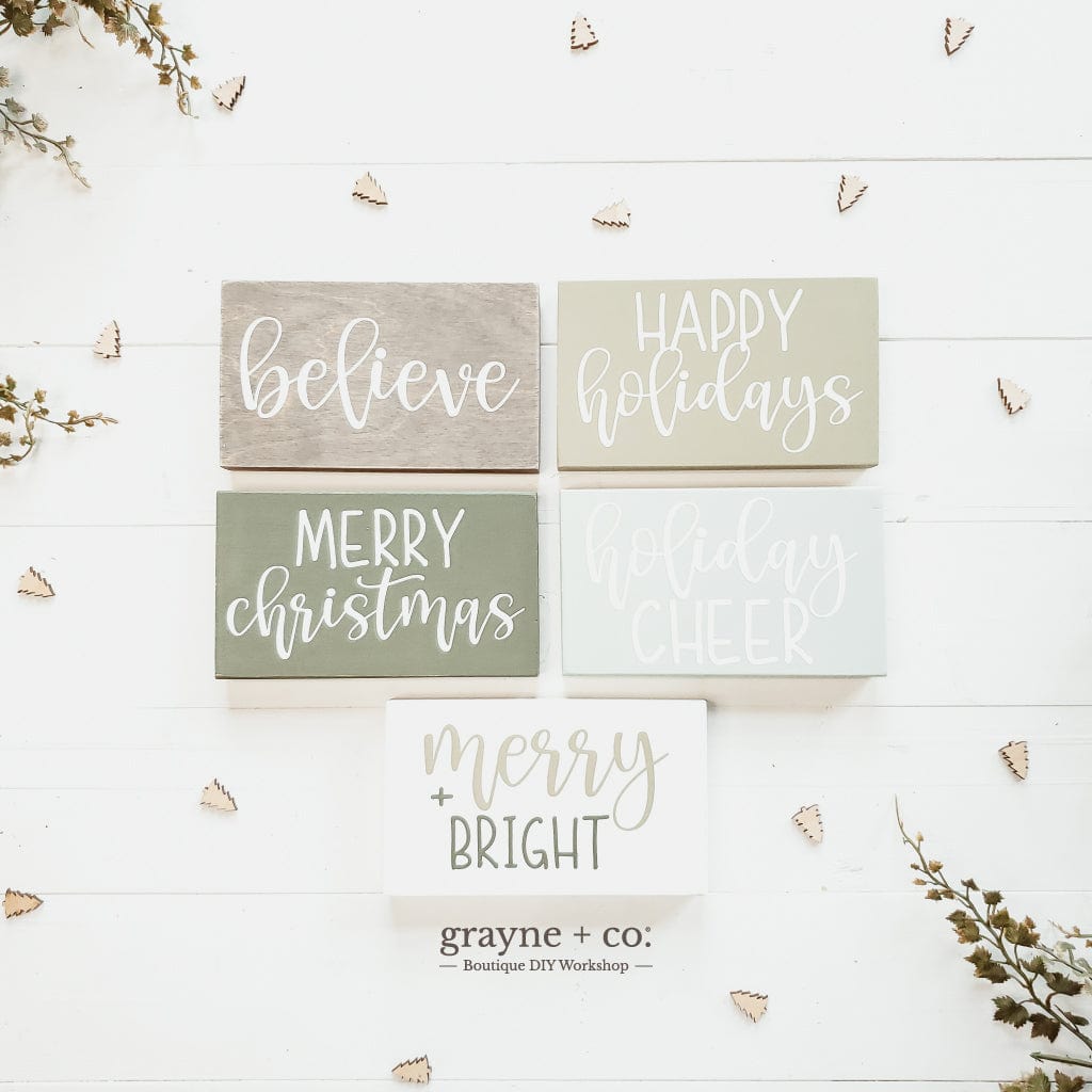 Grayne & Co. Kits CHRISTMAS Half Mini Sign DIY Kit