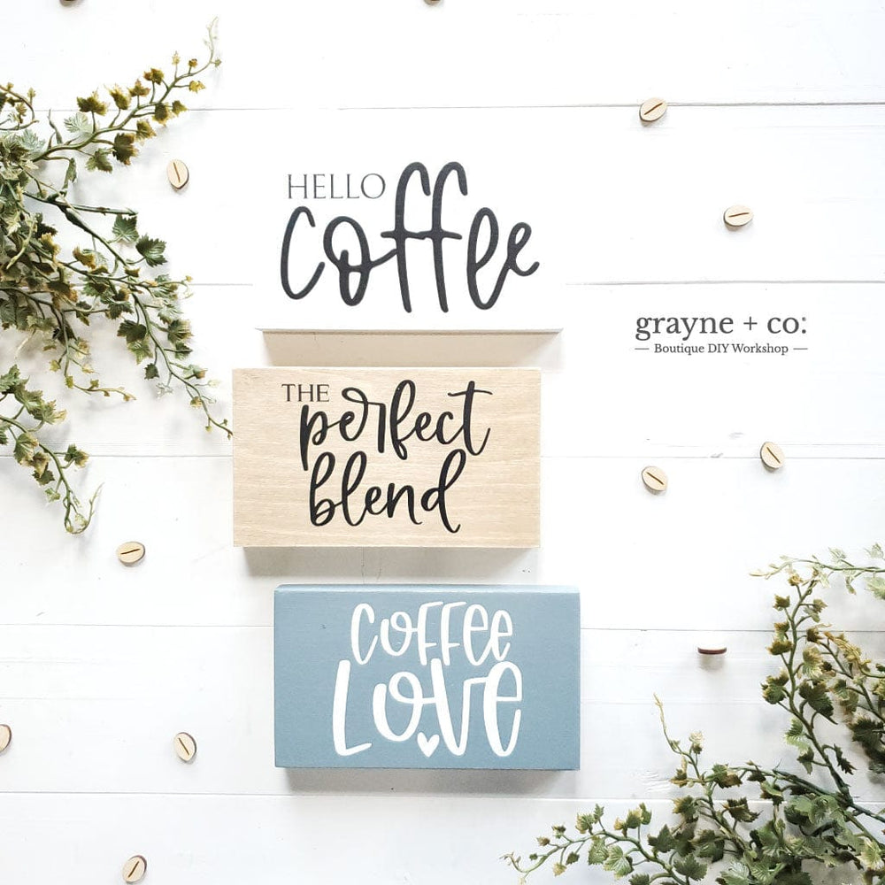 Grayne & Co. Kits COFFEE Half Mini Sign DIY Kit