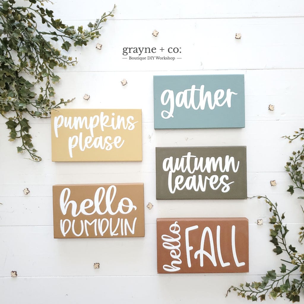 Grayne & Co. Kits FALL Half Mini Sign DIY Kit