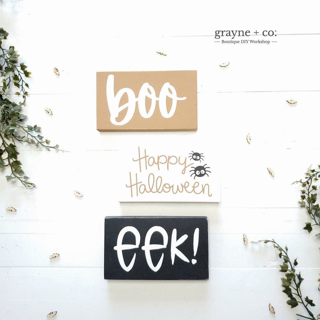 Grayne & Co. Kits HALLOWEEN Half Mini Sign DIY Kit