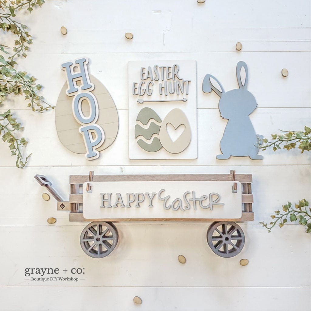 Grayne & Co. Kits HAPPY EASTER Interchangeable Wagon DIY Kit