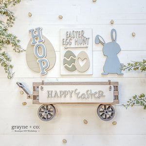 
                
                    Load image into Gallery viewer, Grayne &amp;amp; Co. Kits HAPPY EASTER Interchangeable Wagon DIY Kit
                
            