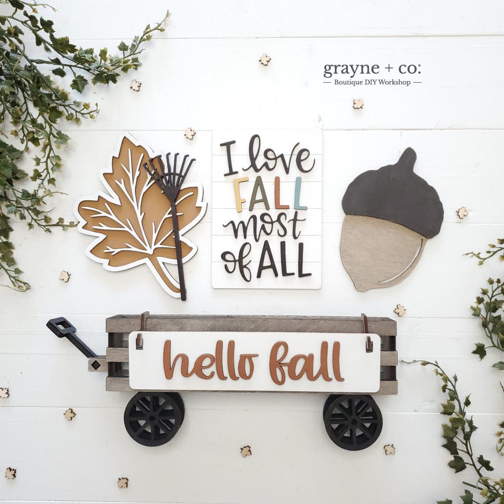 Grayne & Co. Kits HELLO FALL Interchangeable Wagon DIY Kit