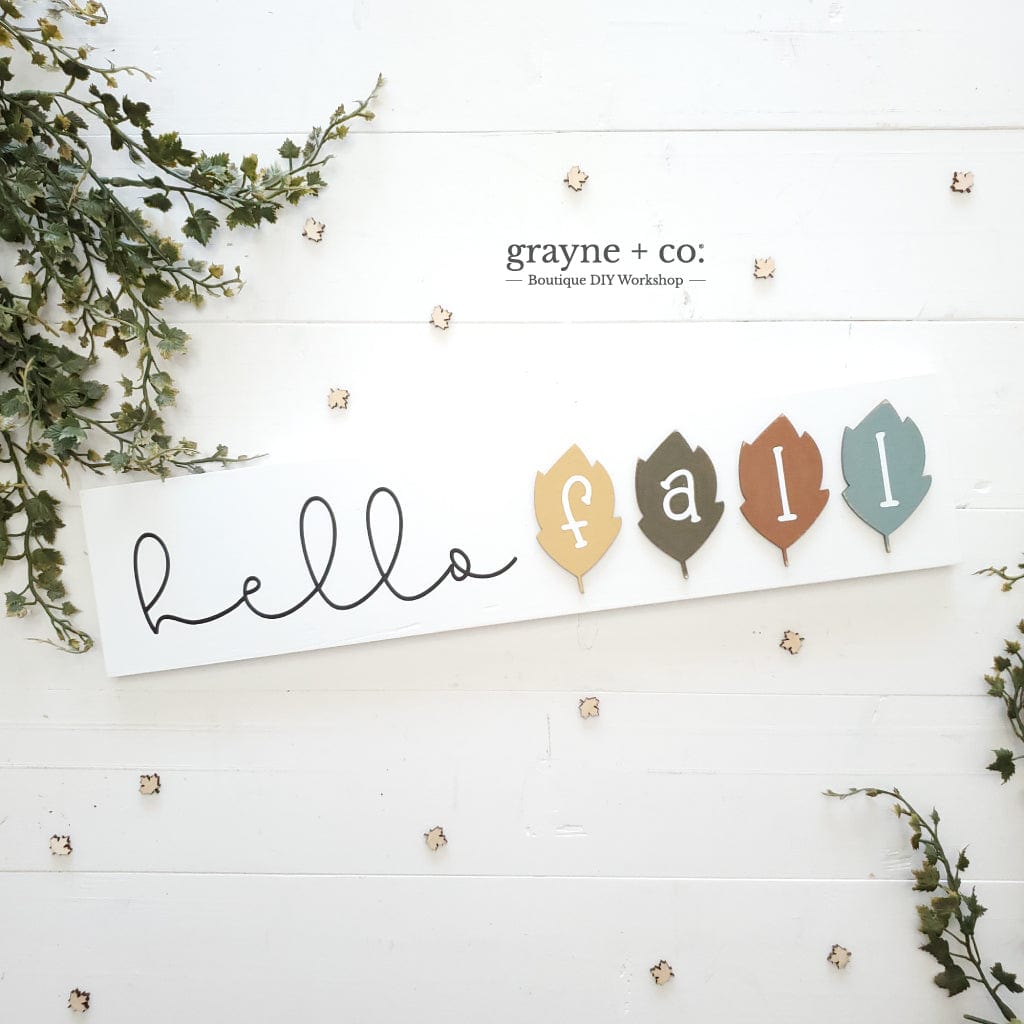 Grayne & Co. Kits Hello FALL Mini Sign DIY Kit