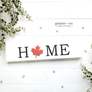 
                
                    Load image into Gallery viewer, Grayne &amp;amp; Co. Kits HOME with Maple Leaf CANADA DAY Mini Signs DIY Kit
                
            