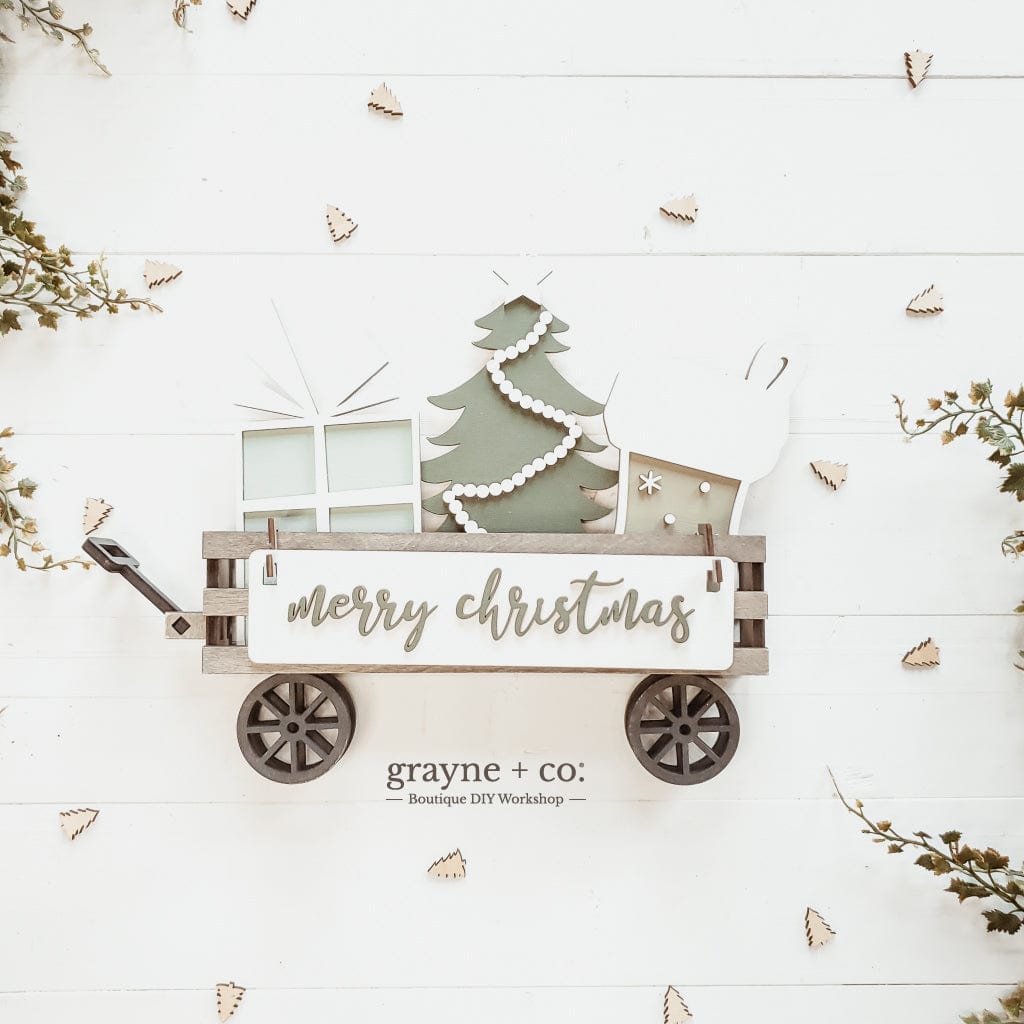 Grayne & Co. Kits MERRY CHRISTMAS Interchangeable Wagon DIY Kit