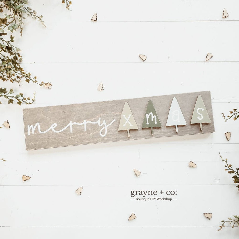 Grayne & Co. Kits Merry XMAS Mini Sign DIY Kit