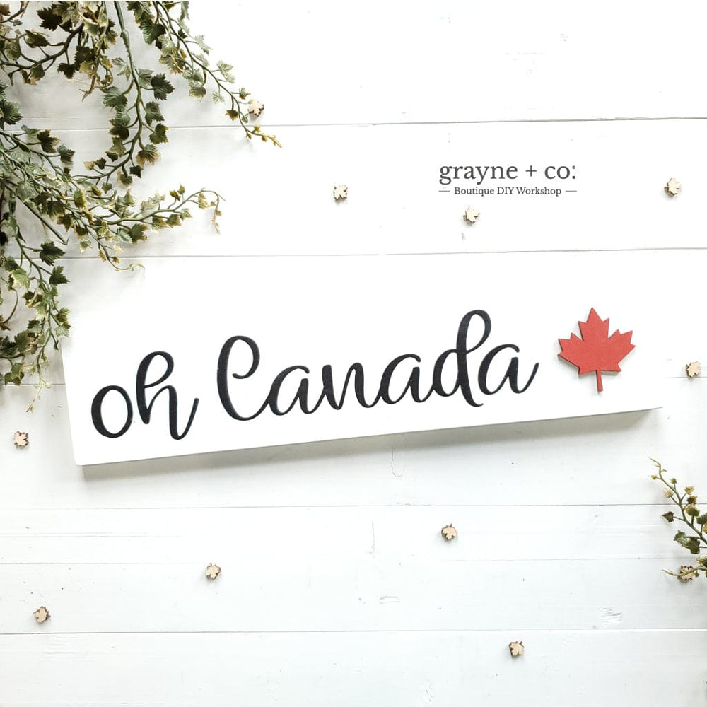 Grayne & Co. Kits Oh Canada with Maple Leaf CANADA DAY Mini Signs DIY Kit