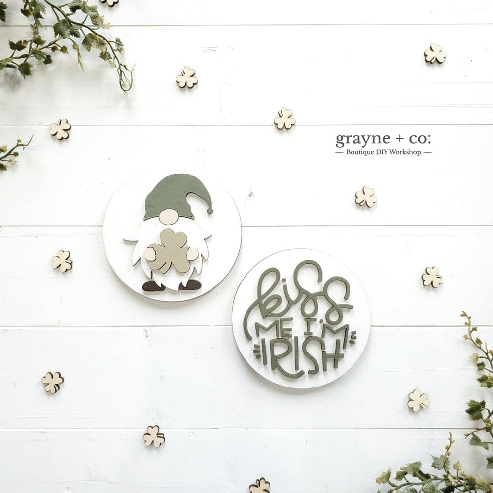 Grayne & Co. Kits ST. PATRICK'S DAY THEMED Interchangeable Shiplap Signs for DIY Kit