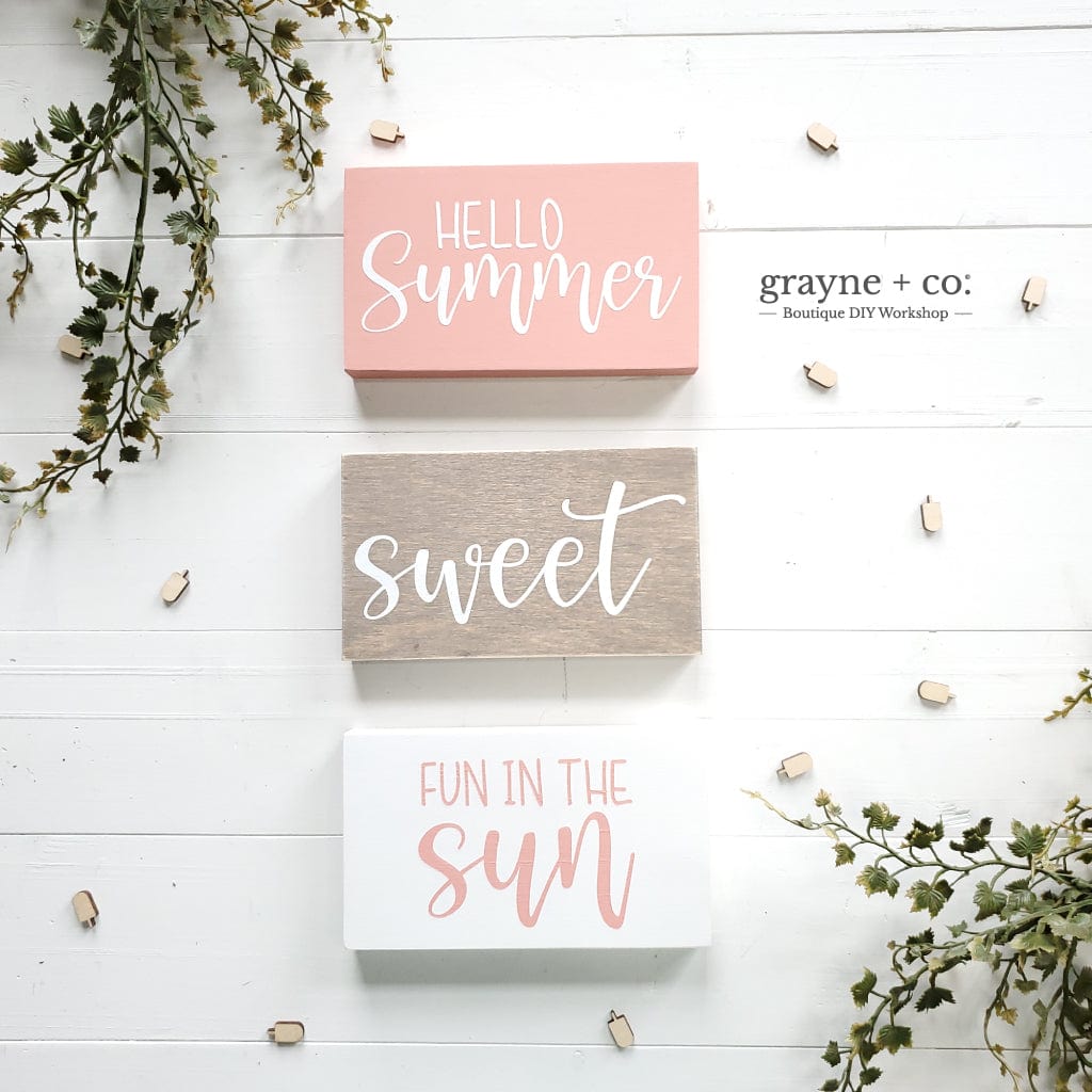 Grayne & Co. Kits WATERMELON Half Mini Sign DIY Kit