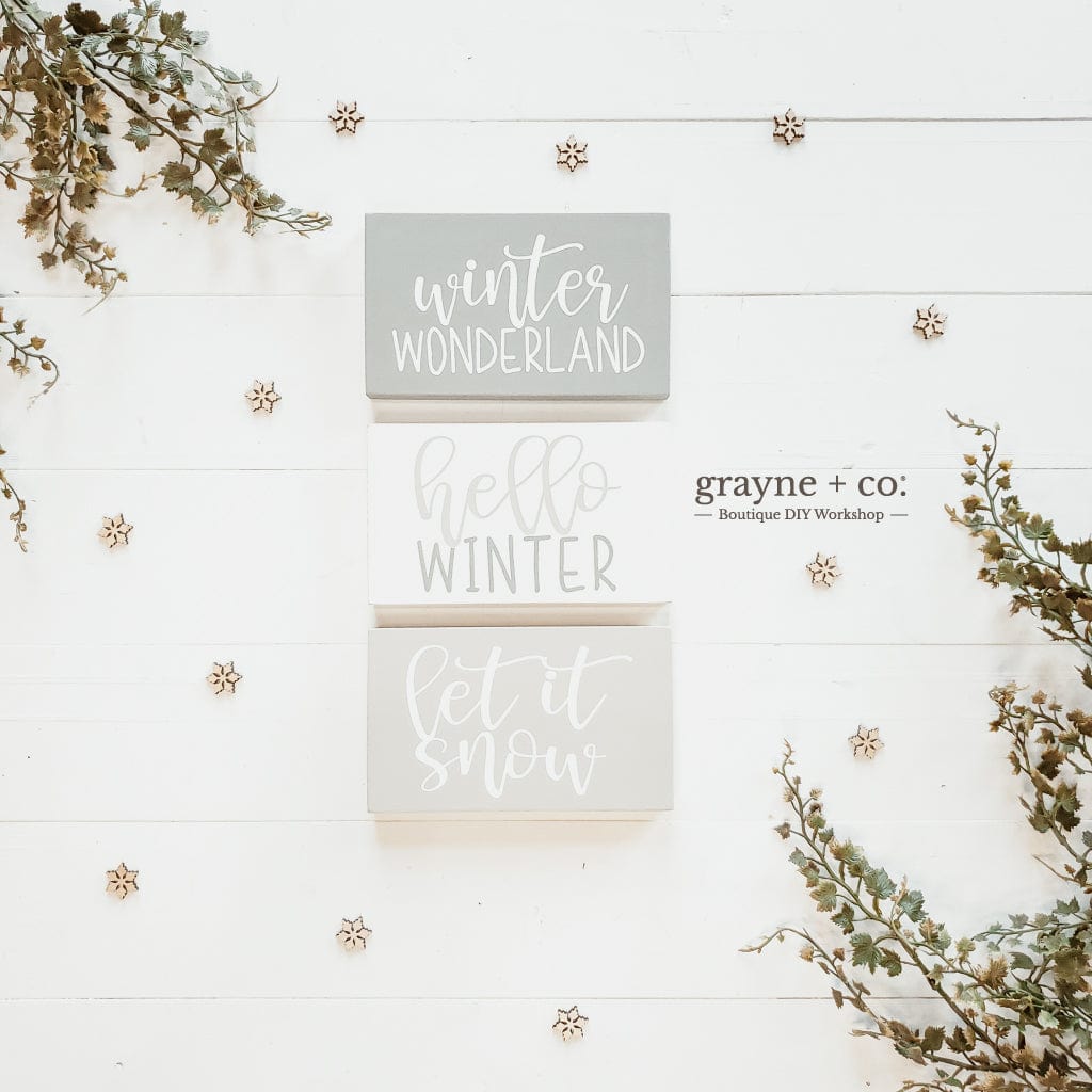 Grayne & Co. Kits WINTER Half Mini Sign DIY Kit