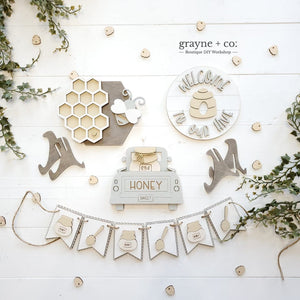 
                
                    Load image into Gallery viewer, Grayne &amp;amp; Co. Tiered Tray Kits Laser Cut BEE Tiered Tray Kit
                
            
