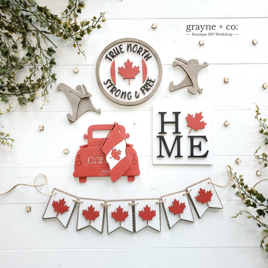 Grayne & Co. Tiered Tray Kits Laser Cut CANADA DAY Tiered Tray Kit